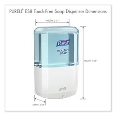 Purell 773001 ES8 Soap 1200 mL Touch-Free Dispenser – White (1/Carton) New