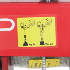 Wired Remote Control Crane Winch Mini Electric Hoist 1350W 1760lbs 14ft/4.2m