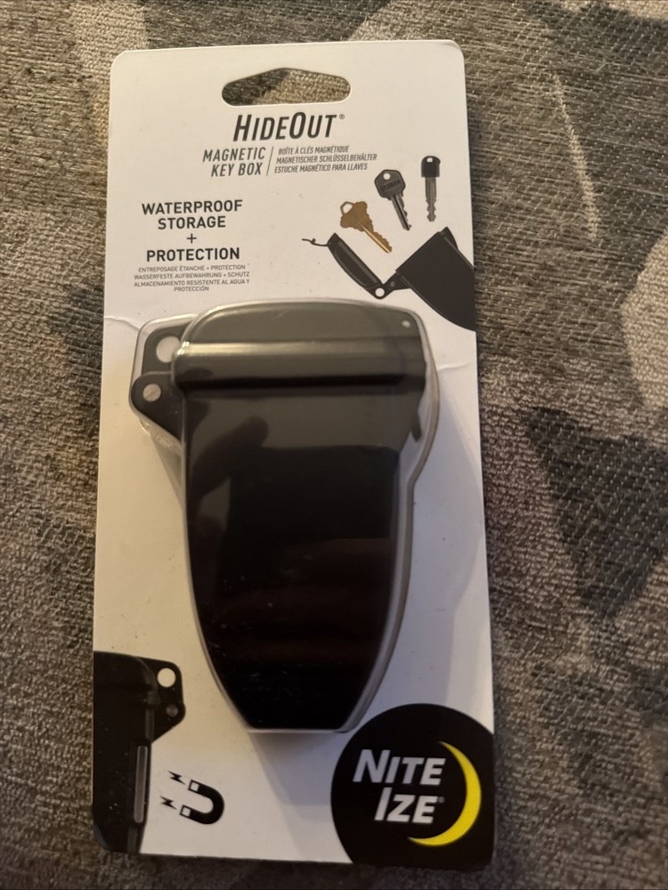 Nite Ize Hideout Magnetic Key Box – Waterproof Key Hider – Magnetic Key Holder &