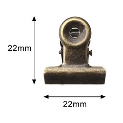 100 PCS Metal Hinge Clips, Bronze Small Clips 100pcs 0.87Inch, Cyan