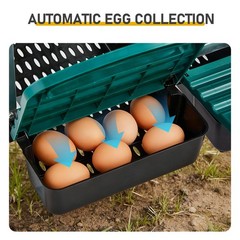 Wall Mount Chicken Nesting Laying Egg Brooder Box Roll-Away Tray 3 Compartment