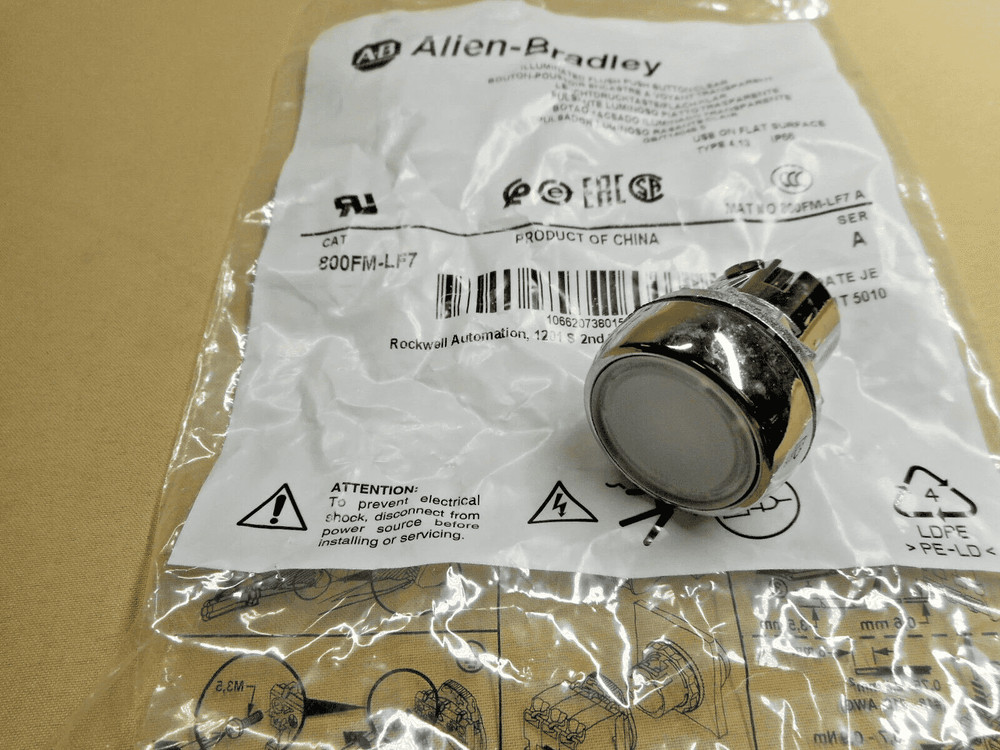 5PCS Allen Bradley 800FM-LF7 push button operator (NIB)