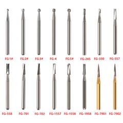 10-100PCS Dental Carbide Burs FG /Pear-Shaped High Speed Tungsten Steel SALE