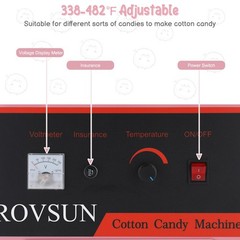 ROVSUN Commercial Cotton Candy Machine with Cart Sugar Floss Maker 950W Party