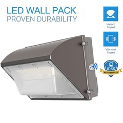 6 Pack 125W LED Wall Pack Light with Dusk-to-Dawn, Commercial Security Lighting