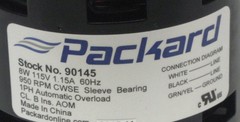 Packard 90145 Motor for Greenheck 310145, 8 Watt, 115/60 Volts, 950 RPM, CWSE