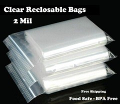 1000-13″ x 15″ RECLOSABLE CLEAR ZIP SEAL LOCK BAGS 2 MIL ZIPPER POLY BAGGIES