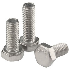 M12 x 1.0 Fine Thread 304 Stainless Steel Hex Head Bolts Hex Cap Screws DIN 933