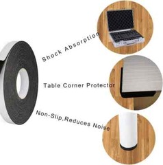 Adhesive Foam Tape Weather Strip 1/4 Inch Thick x 1 Inch Wide 2 Rolls Sticky