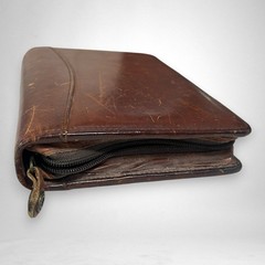 Franklin Covey Riverwood Leather PadFolio Distressed Warm Brown USA
