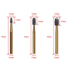 SANDENT 10pcs/pk Dental Trimming&Finishing Gold Carbide Burs 7404/7406/7408 ns