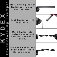 2 Pack Black Kydex Sheet 0.080 Inch Thick 8×12 Inch For DIY Holster Making