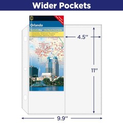 20 Pack Folded Map Sleeves – 2 Pocket 4.5×11 Binder Brochure Protector Holder…