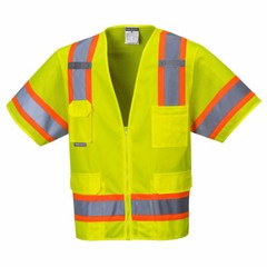 Portwest US373 Aurora Sleeved Hi Vis Reflective Mesh Safety Work Vest ANSI