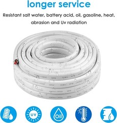 Marine Grade Duplex 6 AWG /2 15 ft Tinned Copper Oxygen Free Stranded Cable -NEW