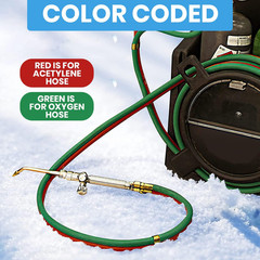 1/4 Inch Twin Welding Rubber Hose, Oxygen Acetylene Hose 300 PSI, Torch Hose 50