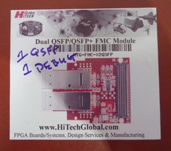 T203068 HiTech Global Dual QSFP/QSFP+ FMC Module HTG-FMC-X2QSFP+