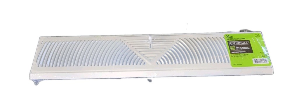 Everbilt 24 in. 3-Way Steel Baseboard Diffuser Supply in White E120SW