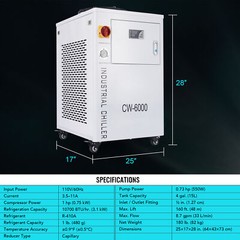 OMTech Water Chiller CW3000 CW5000 CW5200 CW5202 for CO2 Laser Engraver Cutter