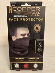 COPPER FIT FACE PROTECTOR ADULT UNISEX ONE SIZE FITS MOST CHARCOAL (BRAND NEW)