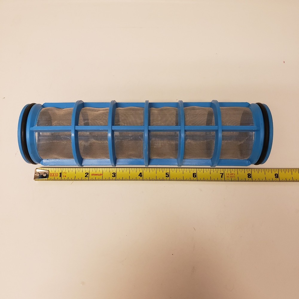 Lot of 12 Mesh Filter Screens – 8″ X 2 ” Red, Blue, Gray – Inline Water/Irr