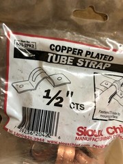 Sioux Chief 501-2PK2 Copper Plated Steel 2 Hole Tube Strap 1/2″ 20qty