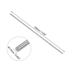 High Speed Steel Rods 1.6mm, 100mm Length, Useful for Tool and Craft Projects