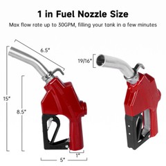 1 inch NPT Automatic Fuel Nozzle Auto Shut-Off Fueling Nozzle with Swivel Joint
