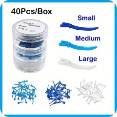 40Pcs Dental Tulwar Wedges Sectional Matrix System Plastic Diastema Wedge Refill