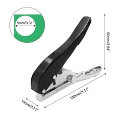 Heavy Duty Single Hole Puncher 5/16 Inch 8mm Portable Metal PVC Cards