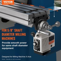 VEVOR X-Axis Power Feed Table Mill for Milling Machine 450 in-lb Torque 0-200RPM