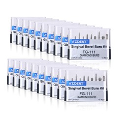 10PCS/Kit Dental Diamond Burs Kit FG101-FG117 fit Handpiece AZDENT