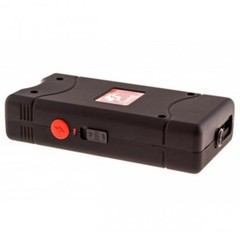 Mini Rechargeable Stun Gun 10MV w/ LED Light High Power BLACK Self Defense Tool