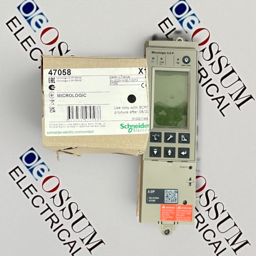 SCHNEIDER ELECTRIC 47058 MICROLOGIC 5.0P ERMS TRIP UNIT CIRCUIT BREAKER OPENBOX