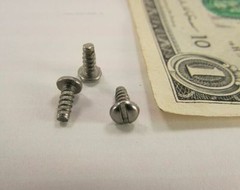Lot 300 Stainless Steel Pan Slot Head Screws, #3-28 x 1/4″ Coarse Threads Type B