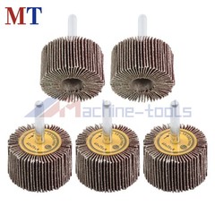 5 Pack Shank Mounted Flap Wheels 120 Grit Aluminum Oxide 1-1/2″x1″x 1/4″