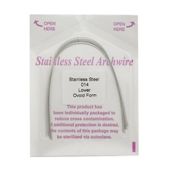 Dental Orthodontic Arch Wires Stainless Steel Round Ovoid Form Upper Lower 012