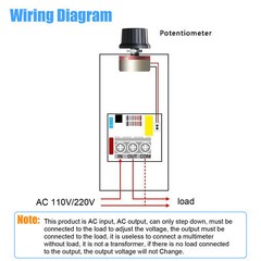 AC 110-220V 6000W SCR Motor Speed Controller Volt Regulator Thermostat Dimmer