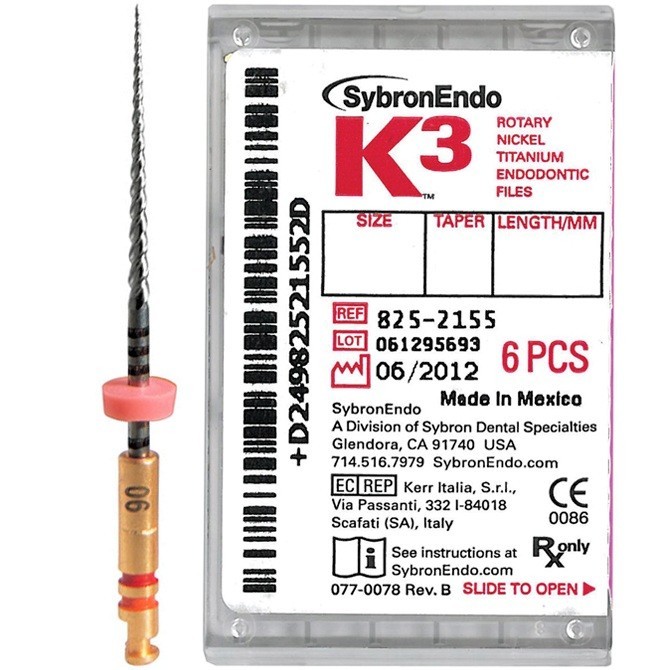 SybronEndo/Kerr K3 NiTi Endo Rotary Files – Message for Available Sizes