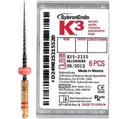 SybronEndo/Kerr K3 NiTi Endo Rotary Files – Message for Available Sizes