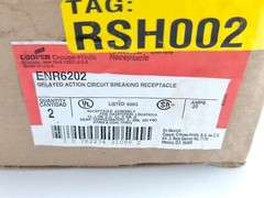 BOX OF 2 CROUSE-HINDS ENR6202 Delayed Action Circuit Breaking Receptacle NEW