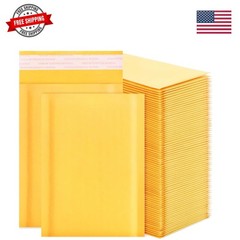 Kraft Bubble Mailers 4x7inch 100Pack Yellow Self-Seal Padded Envelopes Bubble…