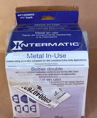 INTERMATIC METAL IN USE 2 GANG WEATHERPROOF RECEPTACLE COVER 4-5/8″ NEC NEW