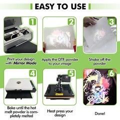 A-SUB DTF Powder White 4.4LB Bulk Hot Melt Sublimation DTF Transfer Film Powder