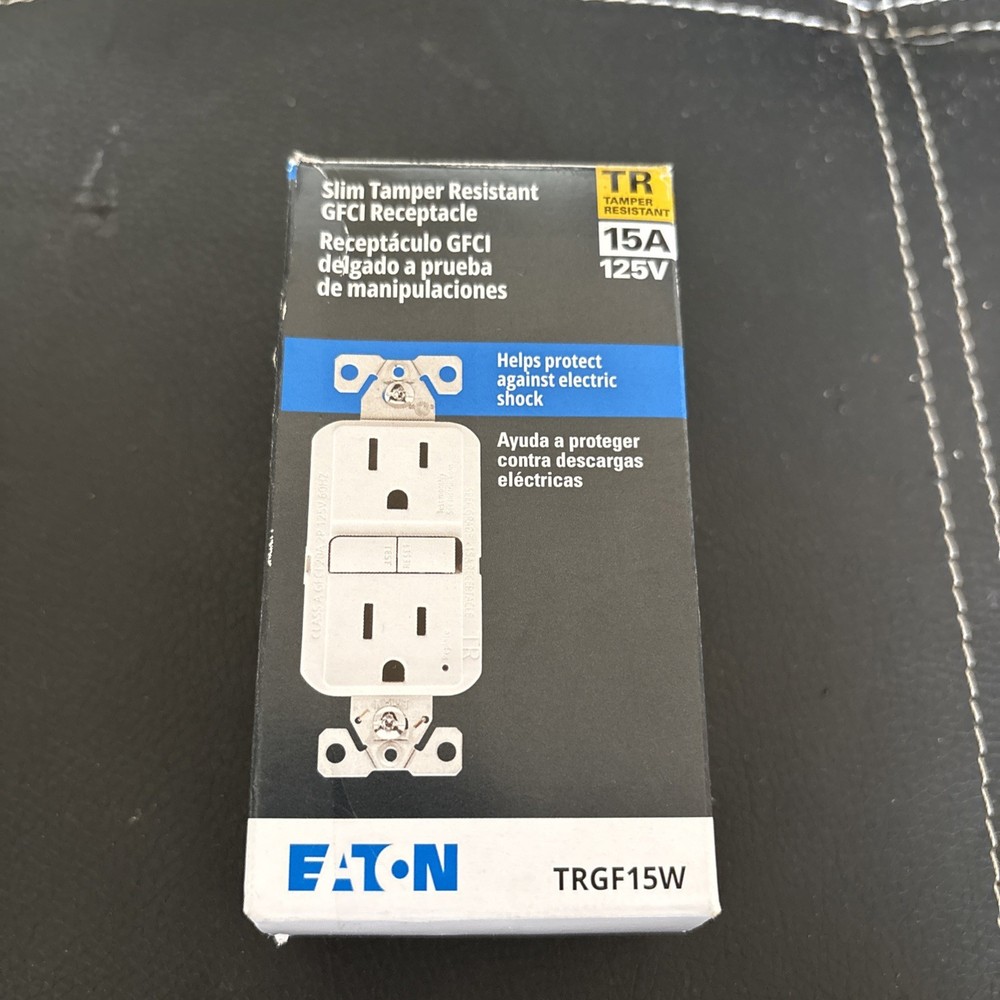 NEW Eaton Tamper Resistant TRGF15W White 15A 125V GFCI Receptacles Outlets NIB