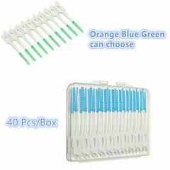 40 Pcs/Pack Dental Rubber Interdental Soft Rubber Floss Gum Toothpick Brushes
