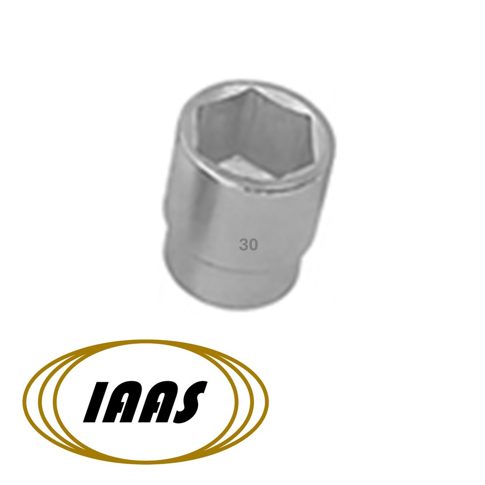 30 mm. x 3/4 in Drive / Chrome Plated / Drop Forged / 6 Point Socket by IAAS