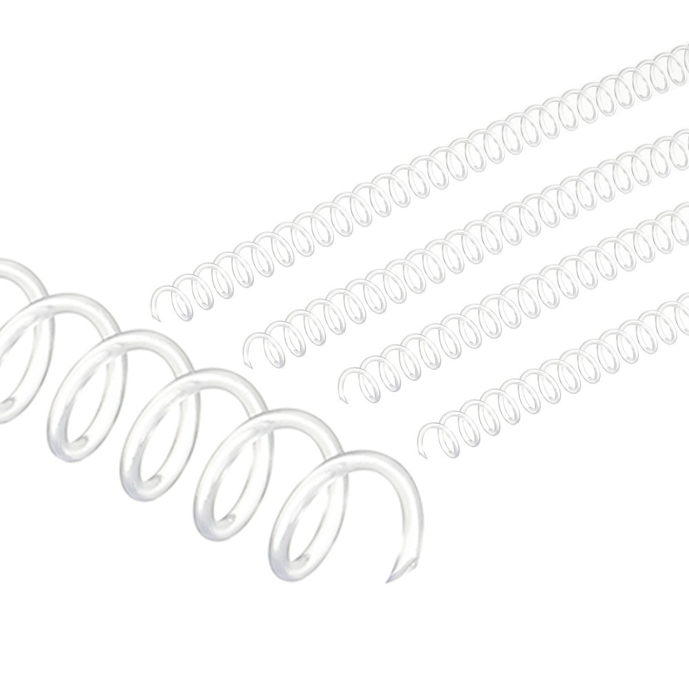 11mm(7/16″) Spiral Binding Coils, 50 Pcs Spirals 80 Sheet Capacity, Transparent