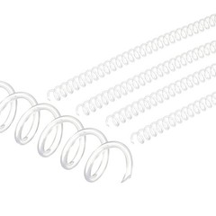 11mm(7/16″) Spiral Binding Coils, 50 Pcs Spirals 80 Sheet Capacity, Transparent