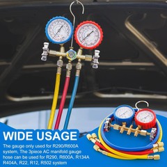 R290 and R600A Manifold Gauge, Refrigerant Pressure Gauge 3 Way HVAC Air Conditi